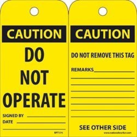 NMC TAGS, CAUTION, DO NOT OPERATE,  RPT174G
